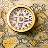 compass on map