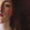 Painting of a girl looking petulantly at viewer.