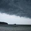 oncoming storm at sea