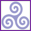 Purple triskell symbol