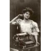 lady with typewriter