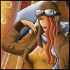 retro female aviator