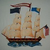 Appliqued Clipper Ship