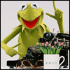 Kermit with a typerwriter