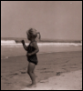 Mira at age 4 on the beach in Santa Monica