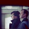 Mycroft and Sherlock in profile