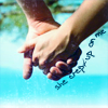 Finnick Odair and Annie Cresta holding hands, "she crept up on me"