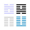 graphic of 4 hexagrams from the I Ching