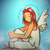 chibi!Gojyo in white with angel wings