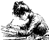 Victorian lady writing