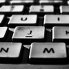 Keyboard in black and white