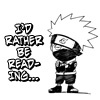 Kakashi would rather be reading...