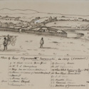 Key plan of New Plymouth, Taranaki, in 1859 Stoddart.