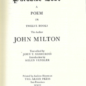 Paradise Lost: a Poem in Twelve Books