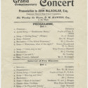 [Port Chalmers District High School] Grand complimentary concert programme