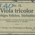 Printer ticket : Viola Tricolor