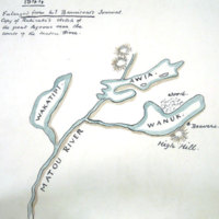 Copy of Rakiraki's sketch of the great lagoons near the source off the Matou River.