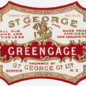 St. George Greengage jam label