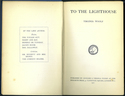 To the Lighthouse. 1st edition