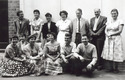 Professor Geoff Baylis and students, 1958