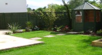 Garden that was built for a new build house
