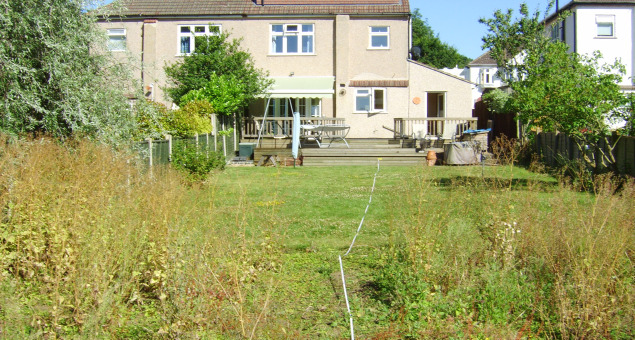 A large decked area had already been constructed next to the house, but then the owners had run out of ideas. 