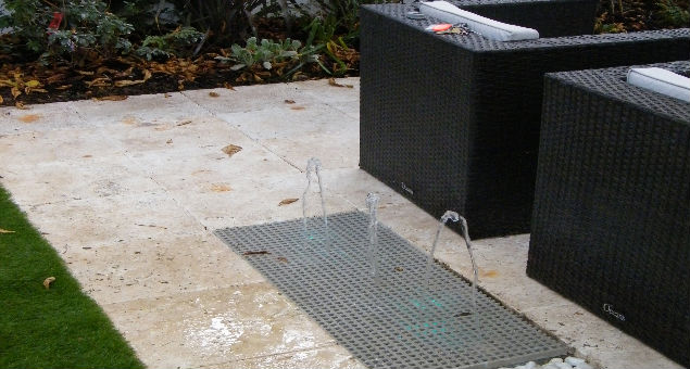 There is a safe, but fun water feature!