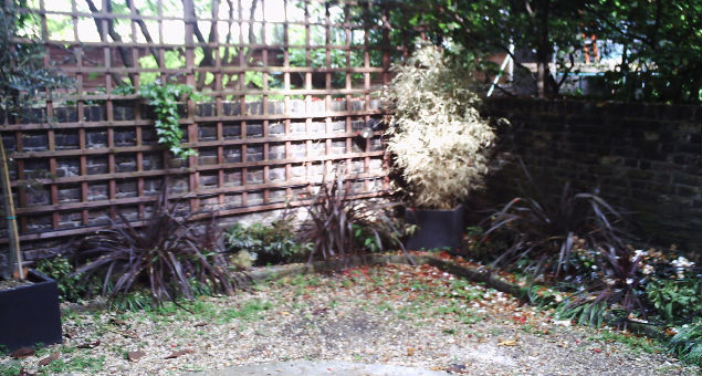 The old gravel surface became strewn with fallen leaves from the surrounding trees and was very difficult to keep clean – a problem when the flat had white floors throughout! 