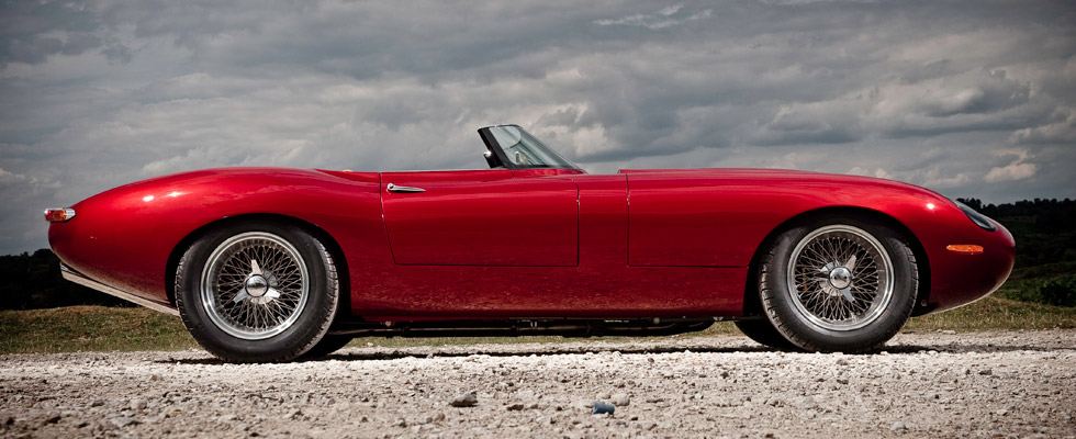 The side profile of the Jaguar E-Type Speedster