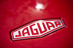 The recessed flush custom designed Jaguar badge