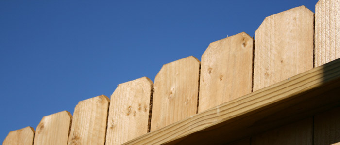 Sussex fencing against a blue sky