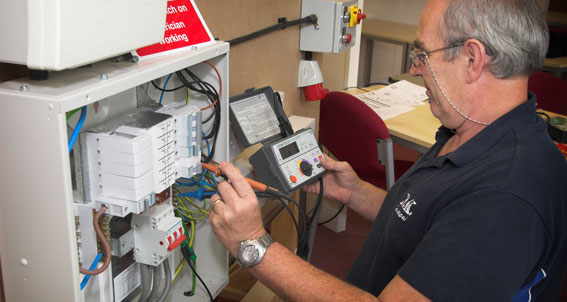A delegates on our City & Guilds 2392 Inspection & Testing Course