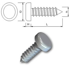 TR Security Self Tapping Screws Type 1 - Pan Head