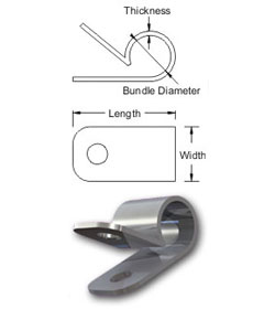 P Clip Cable Clamp