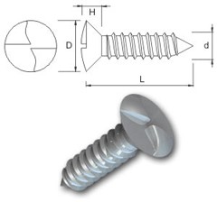 TR Security Self Tapping Screws Type 6 Countersunk Head