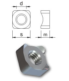 Weld nuts - Square