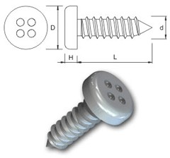 TR Security Self Tapping Screws Type 9 Pan Head