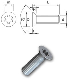 Micro Countersunk Head Machine Screws - Recess T