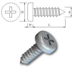 TR Security Self Tapping Screws Type 8 Pan Head