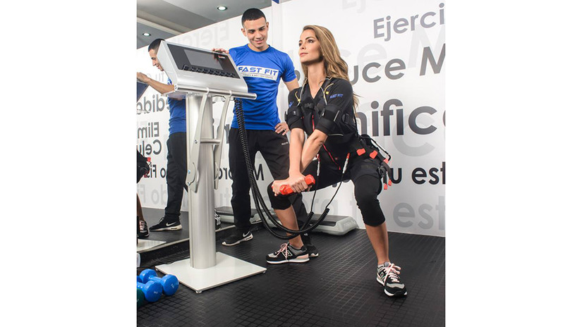 Laura Spoya durante sus sesiones de entrenamiento