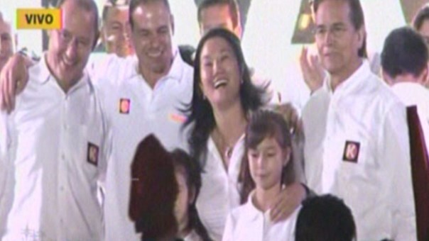 José Chimpler, Mark Vilanela, Keiko Fujimori y Vladimiro Huaroc