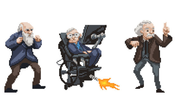 Convierten a Einstein y Darwin en personajes de videojuego