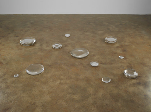 , 2007. Blown glass, 4" x 72" x 96" (10.2 cm x 182.9 cm x 243.8 cm), overall installedfrom 1" x 3-1/2" x 3-1/2" (2.5 cm x 8.9 cm x 8.9 cm) to 4" x 14" x 14" (10.2 cm x 35.6 cm x 35.6 cm), 11 glass elements, each.