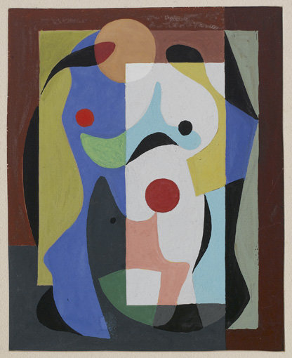 . Gouache on board, 13-1/8" x 10-1/4" (33.3 cm x 26 cm).