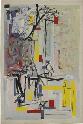 . Gouache and ink on watercolor paper, 21-1/8" x 14-1/16" (53.7 cm x 35.7 cm).