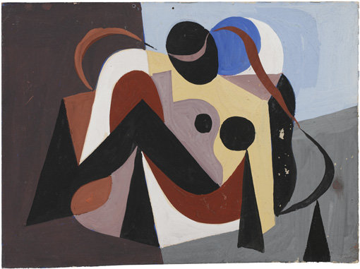 . Gouache on board, 5-5/8" x 7-1/8" (14.3 cm x 18.1 cm).