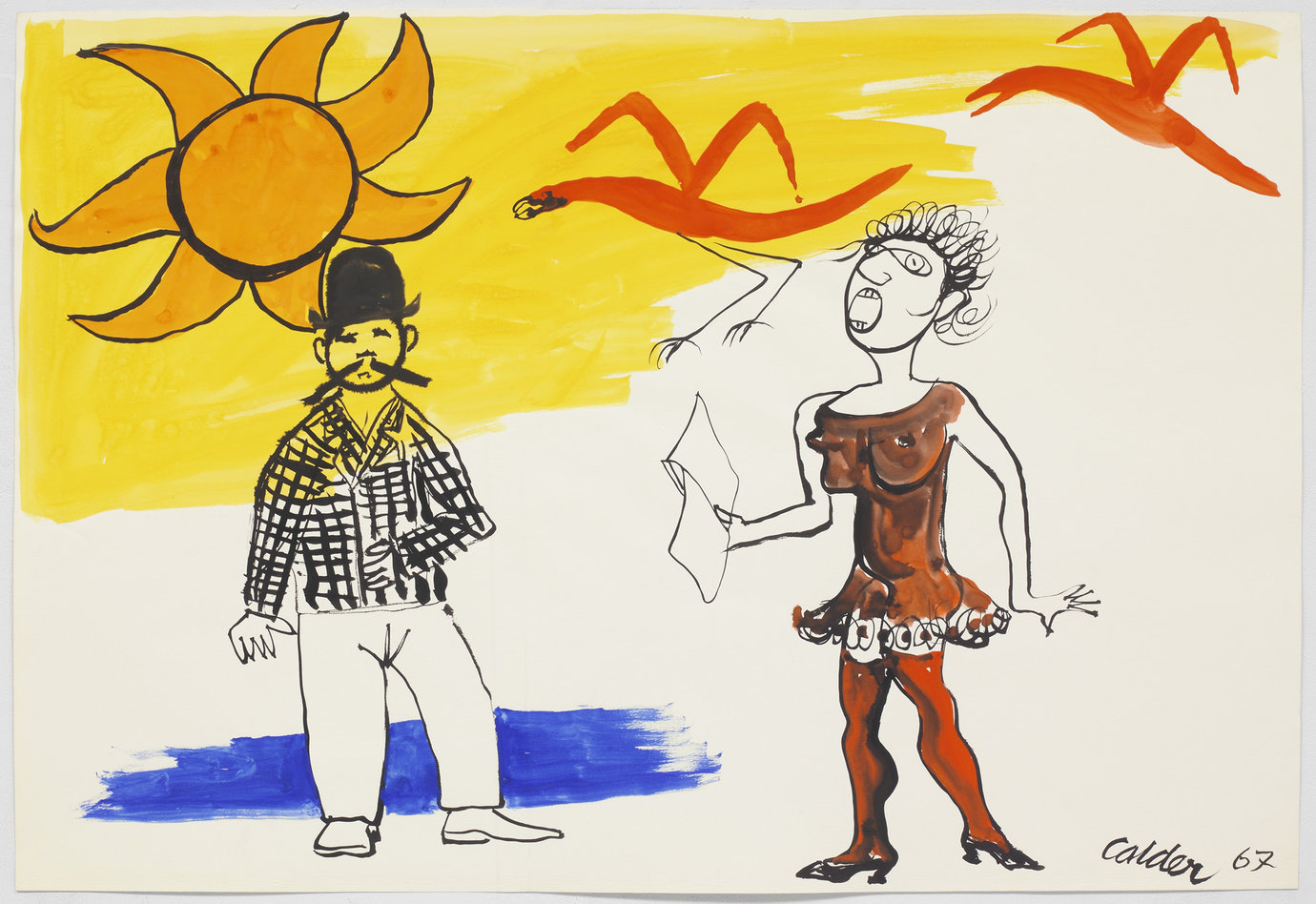 , 1967. Gouache and ink on paper, 29-1/2" x 43-1/4" (74.9 cm x 109.9 cm).