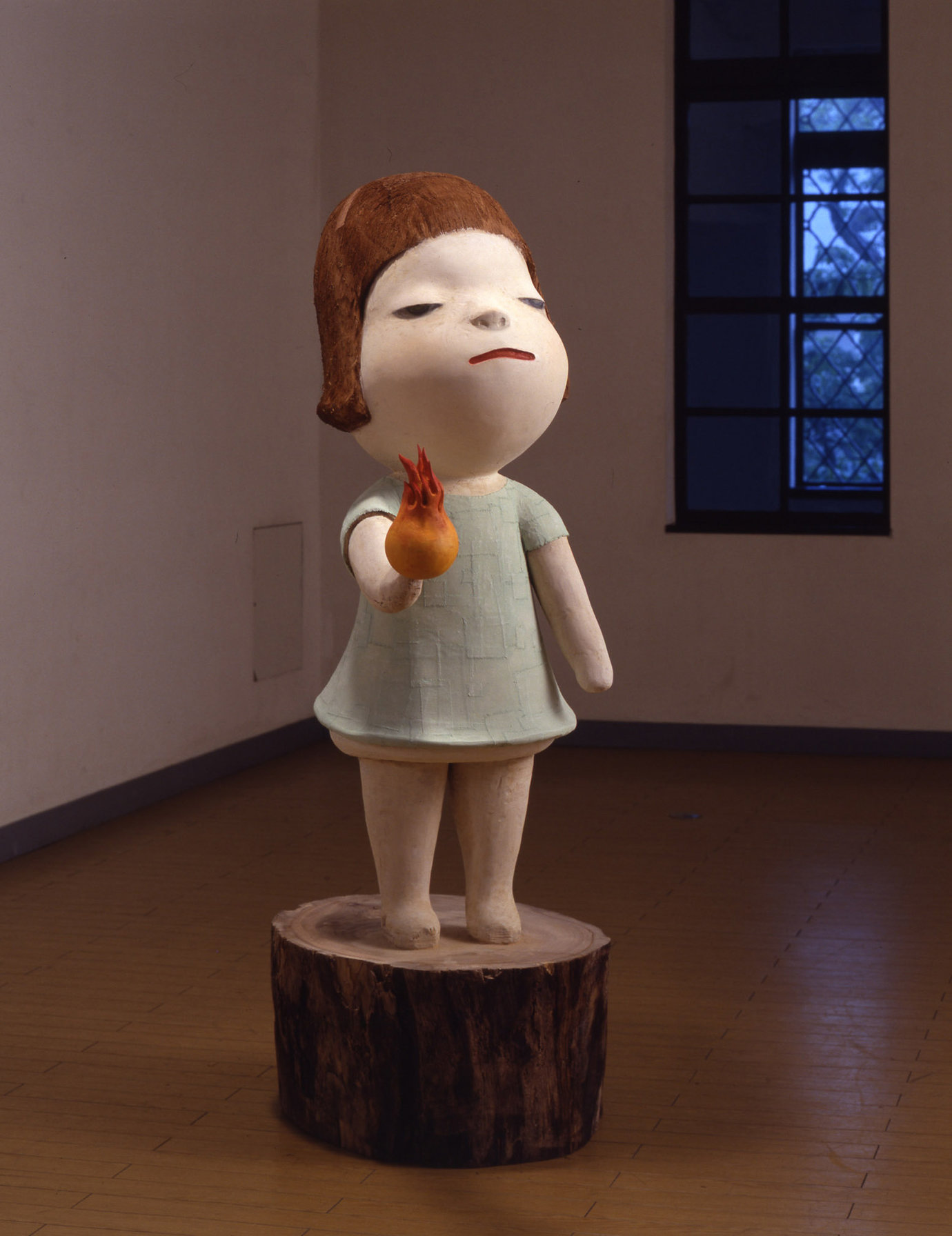 , 2001. Acrylic, fabric, and wood, 186.7  x  67  x  113  cm.