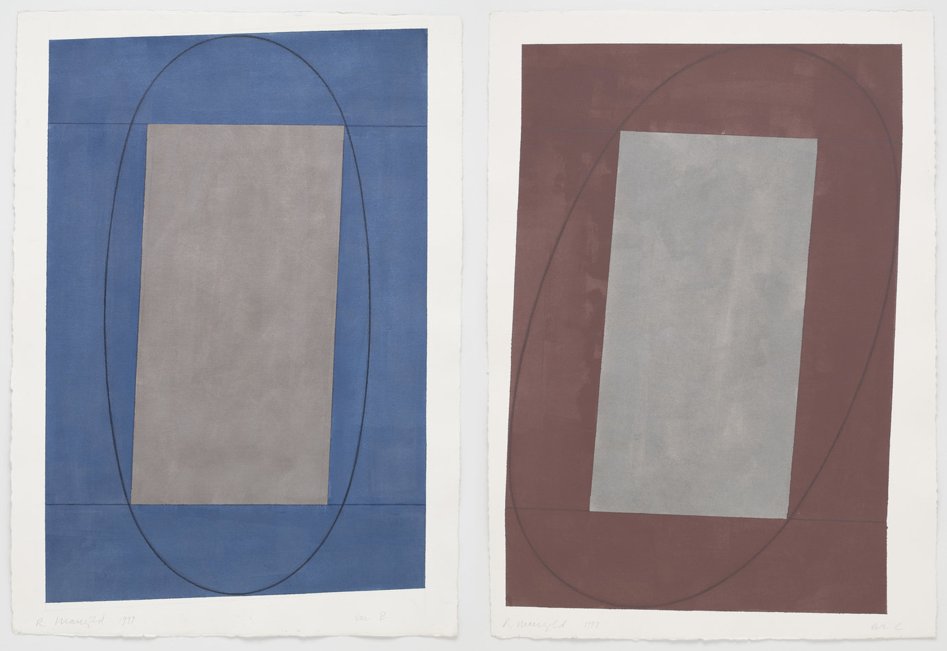 , 1999. Acrylic and black pencil on paper, 41-1/4" x 29-1/2" (104.8 cm x 74.9 cm), (variation b)
41-3/8" x 29-1/2" (105.1 cm x 74.9 cm), (variation c).