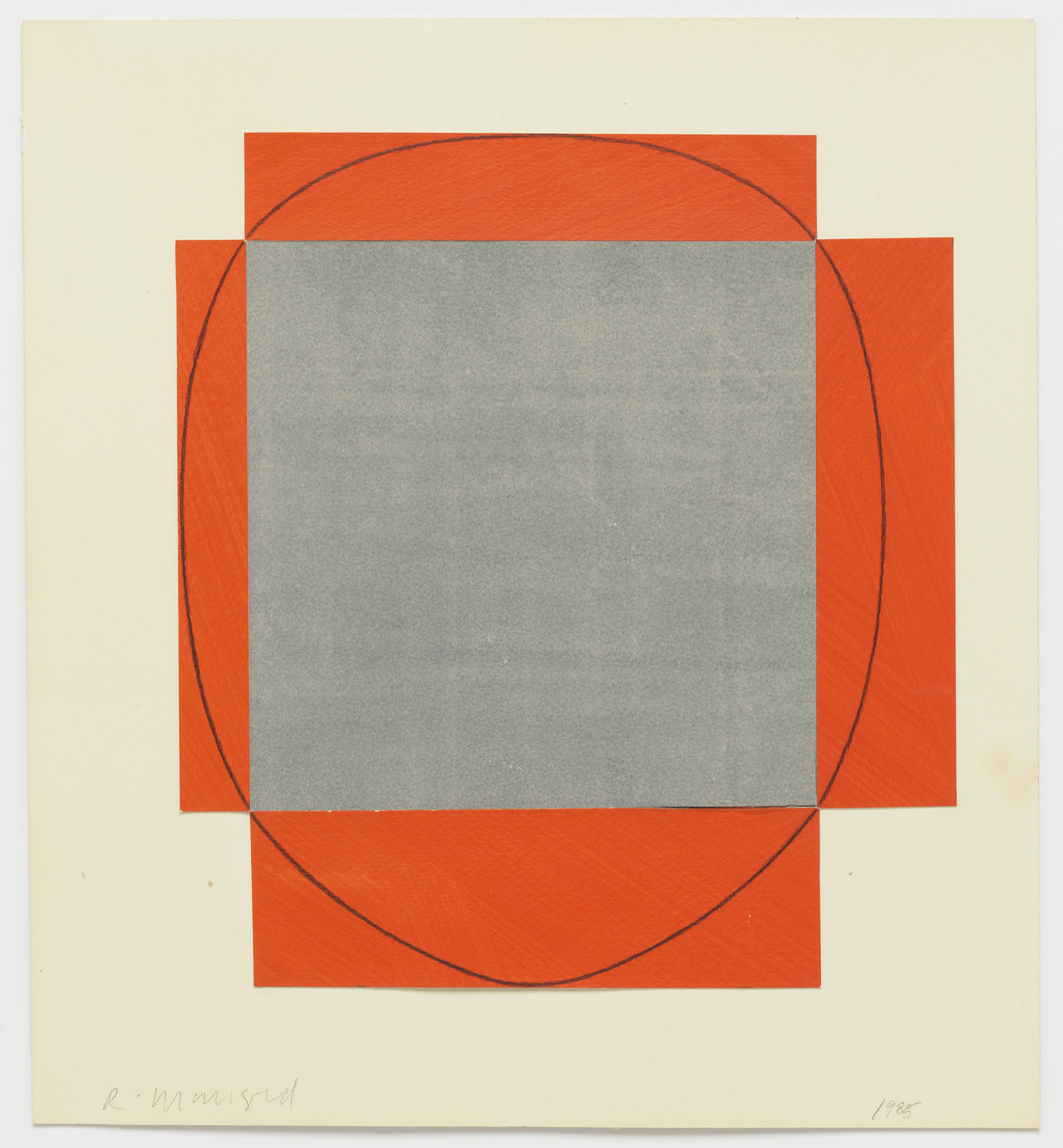 , 1985. Acrylic and pencil on paper, mounted on board, 15-1/2" x 14-1/4" (39.4 cm x 36.2 cm).